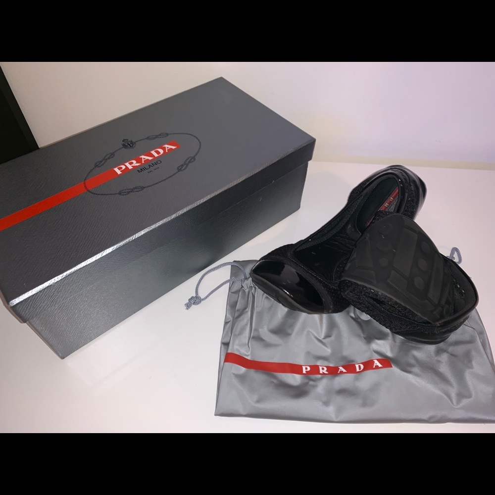 Prada Linea Rossa perforated ballet flat